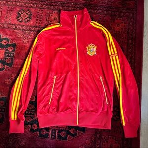 Adidas Red Spain Jacket with Yellow Accents
